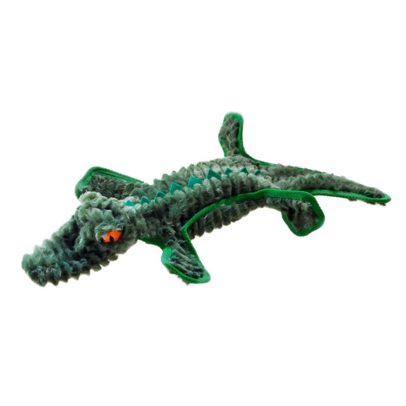 Ruff Play Dog Toy Plush Crocodile Flat