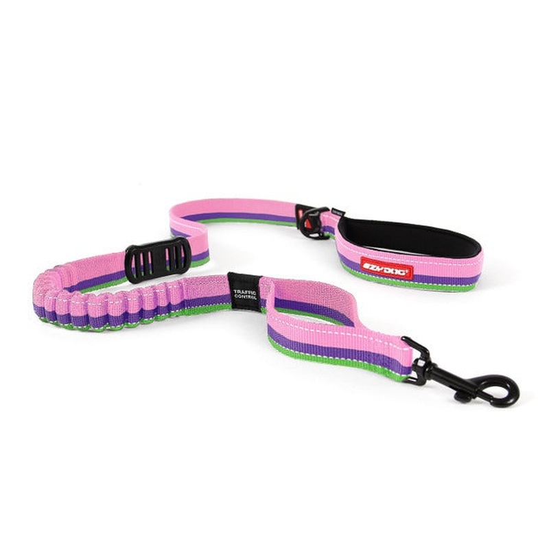 EzyDog Bubblegum Zero Shock Dog Leash 48"