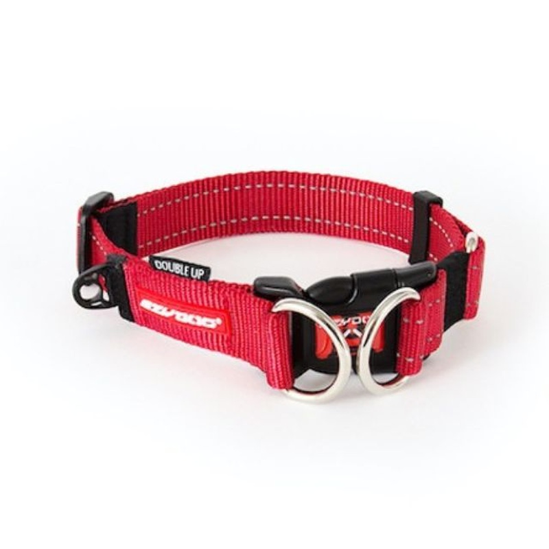 EzyDog Double Up Dog Collar M Red