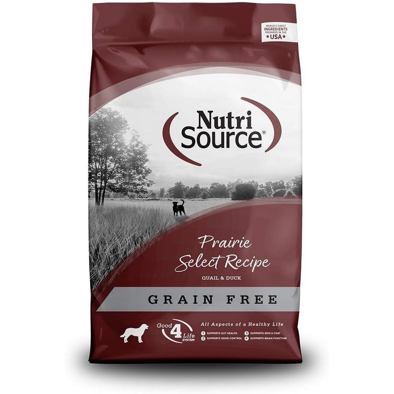 NutriSource Prairie Select Healthy Grain Free Dry Dog Food 4lb Bag