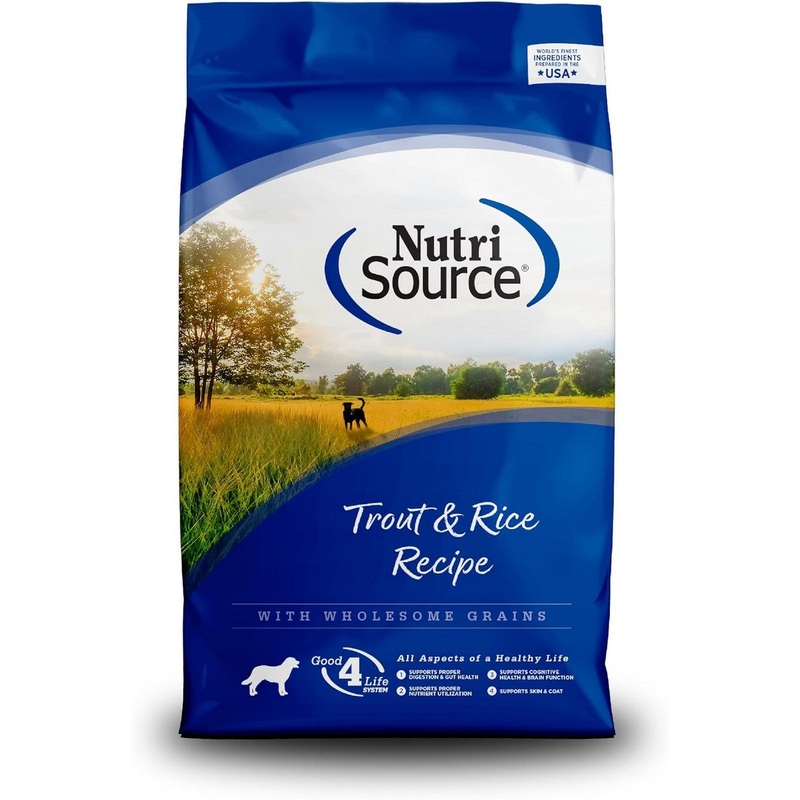 NutriSource Trout & Rice Healthy Dry Dog Food 12lb Bag