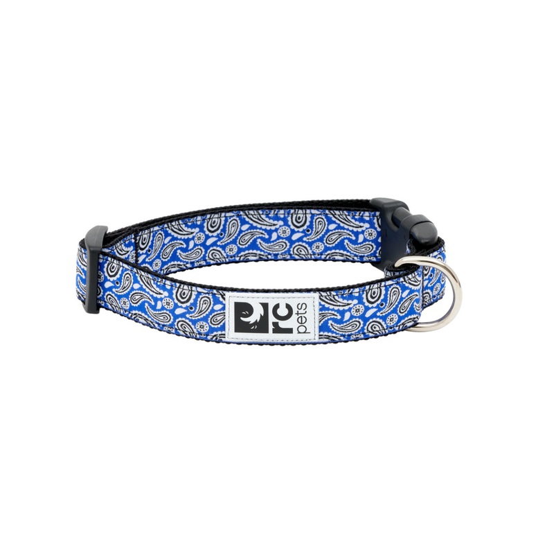 RC PETS Dog Clip Collar, Rebel Blue, S, 3/4"/ 9" - 13"