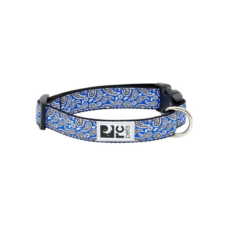 RC PETS Dog Clip Collar, Rebel blue, XS, 5/8"/ 7"- 9"