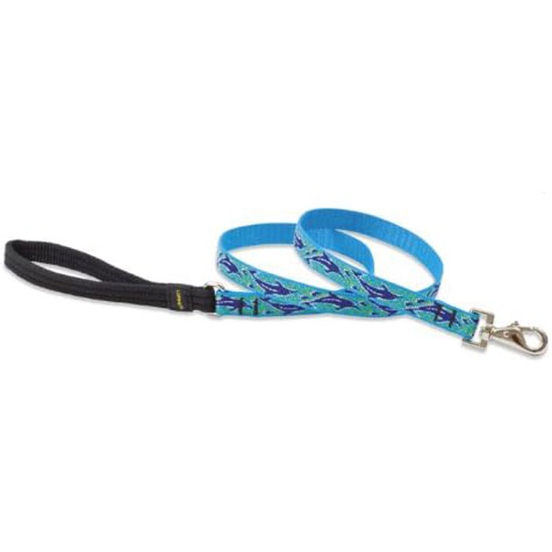 Lupine Dog Leash 3/4" x 4' Dolphin Bay