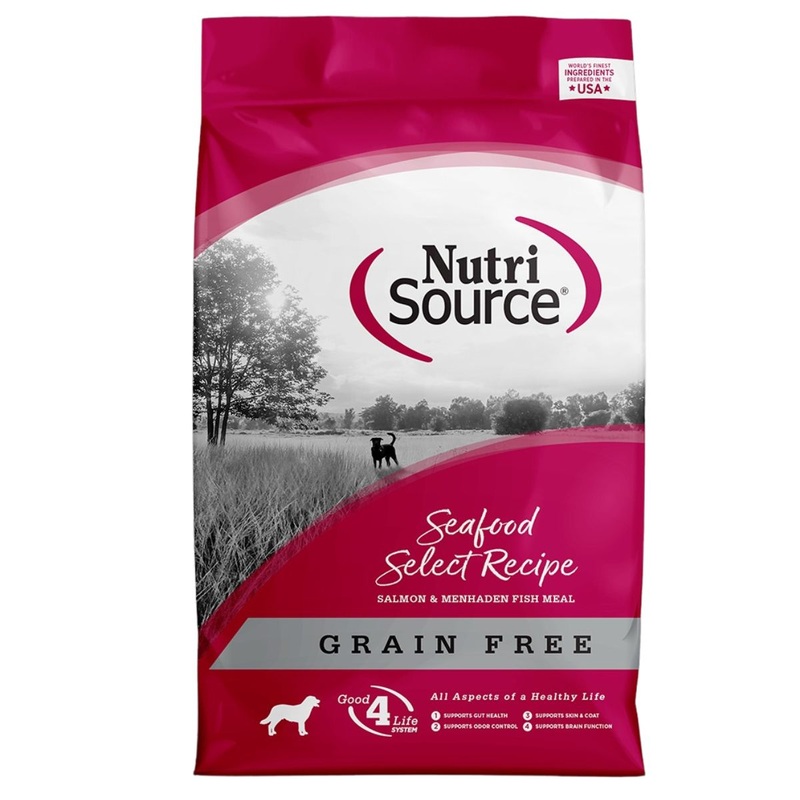 NutriSource Grain Free Dry Dog Food - Seafood Select Salmon & Menhaden Fish - 12lb Bag