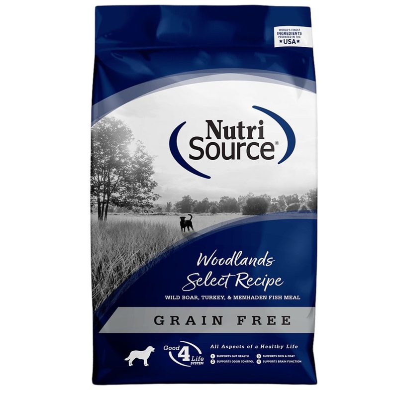 NutriSource Grain Free Dry Dog Food - Woodland Select Boar, Turkey, & Menhaden Fish - 12lb Bag