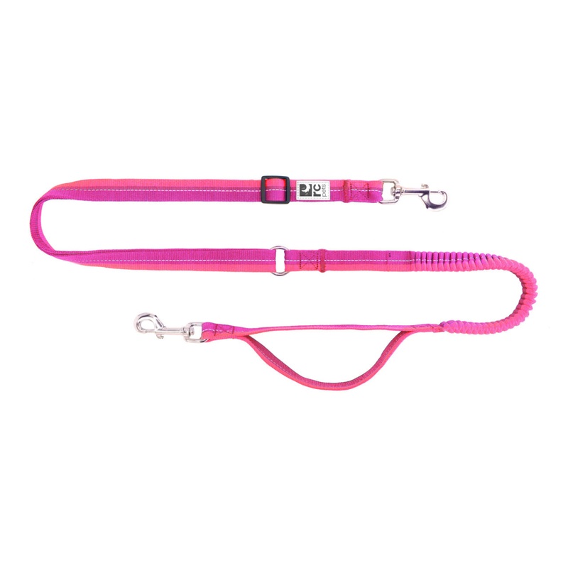 RC PETS Dog Bungee Active Leash, Mulberry/Azalea, 1"x6.5'