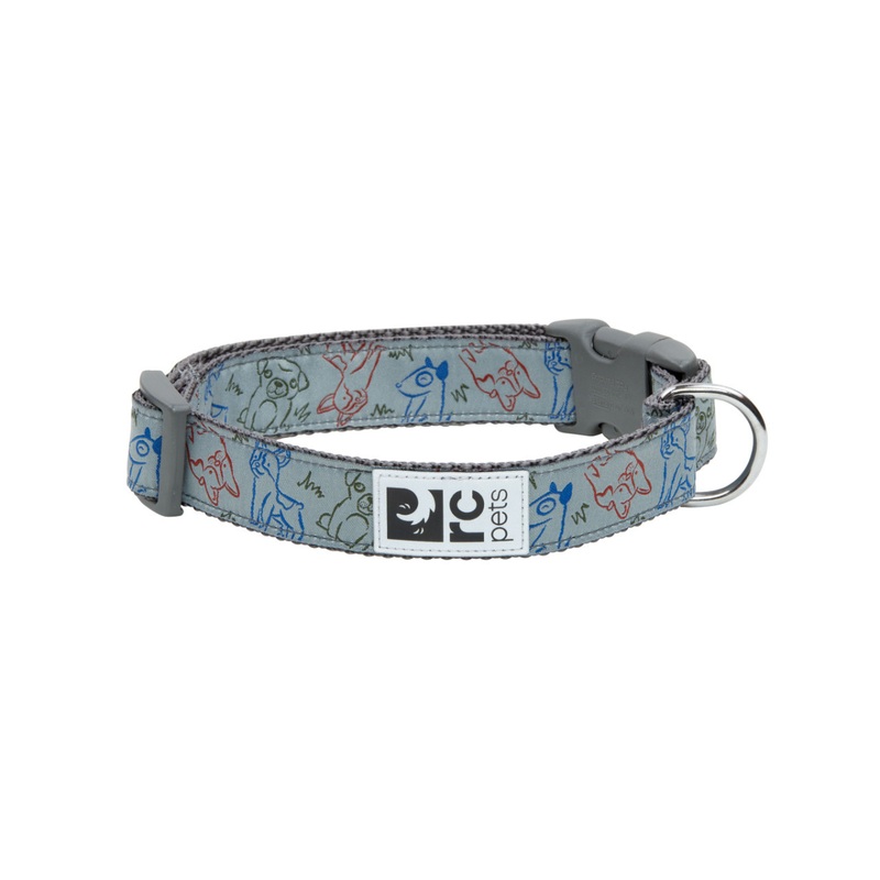 RC PETS Dog Clip Collar, Doodle Dogs, XS, 5/8"/ 7"- 9"
