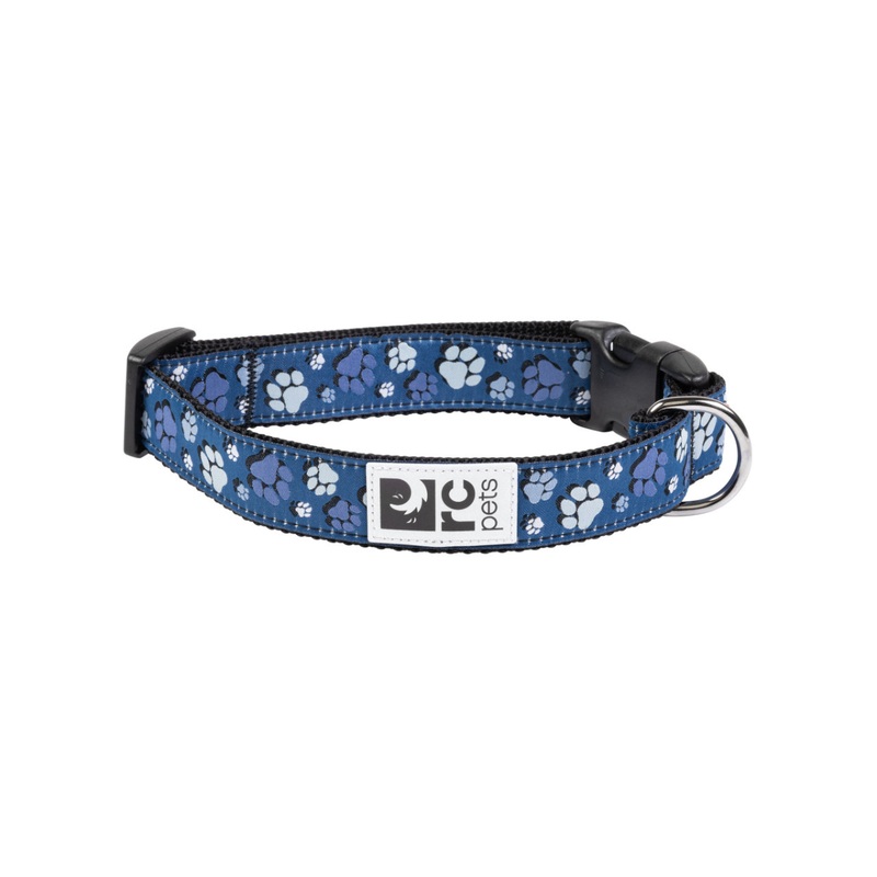 RC PETS Dog Clip Collar, Fresh Tracks Blue, S, 3/4"/ 9" - 13"