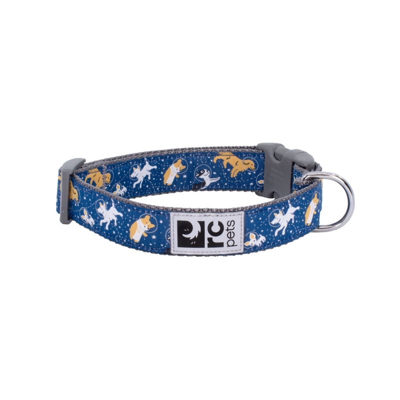 RC PETS Dog Clip Collar, Space Dogs, XS, 5/8"/ 7"- 9"