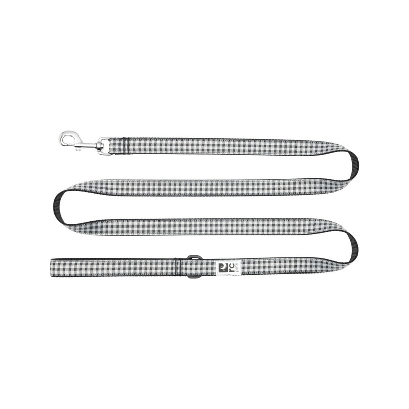 RC PETS Dog Leash, Black Gingham, 3/4"x6'
