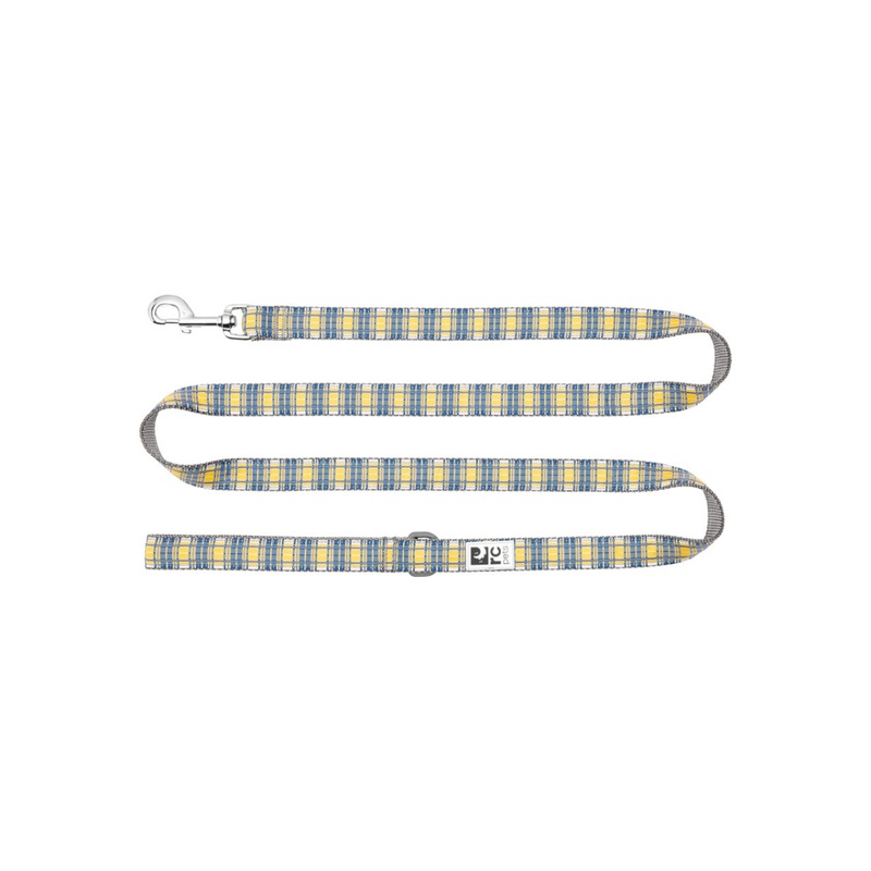 RC PETS Dog Leash, Marigold Plaid, 3/4"x6'