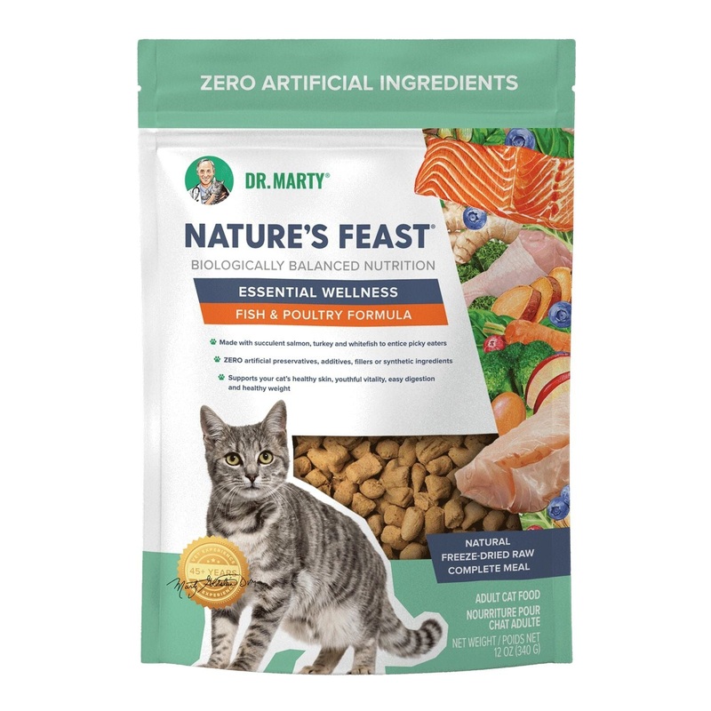 Dr. Marty Natures Feast Freeze Dried Fish & Poultry Cat Food 5.5oz