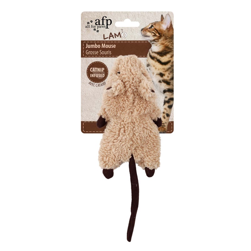 LAM CAT Jumbo Crinkle Catnip Rodent 19 x 9cm
