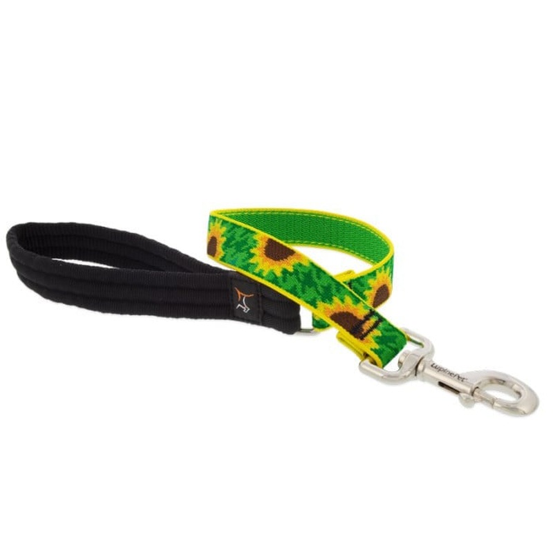 Lupine Dog Leash 3/4" x 4' Sunflowers