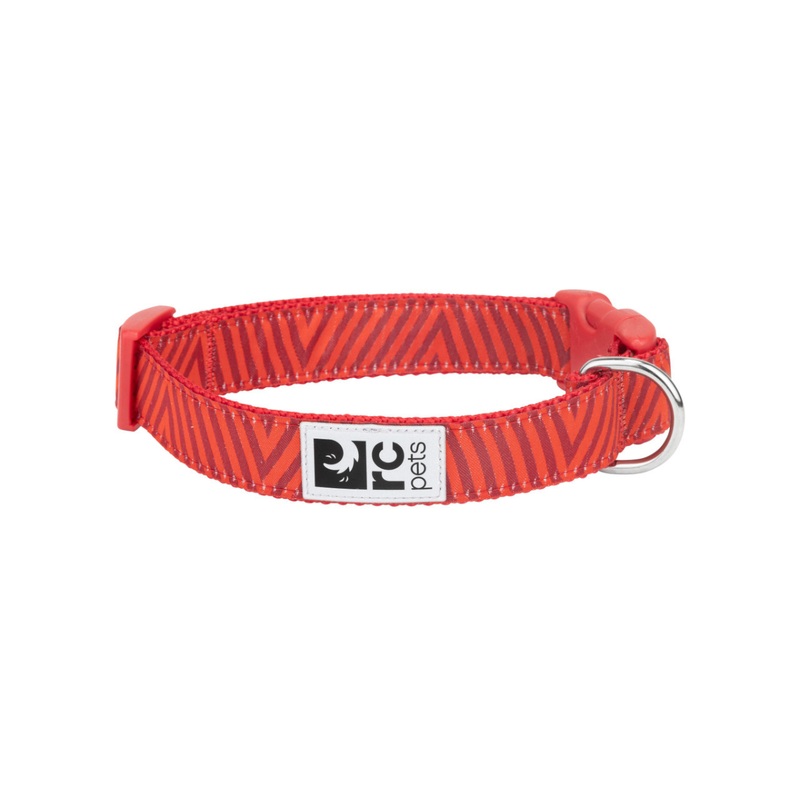 RC PETS Dog Clip Collar, Goji Chevron, XS, 5/8"/ 7"- 9"