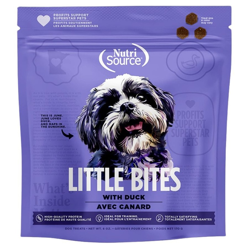 NutriSource Duck Little Bites Dog Training Treats 6oz