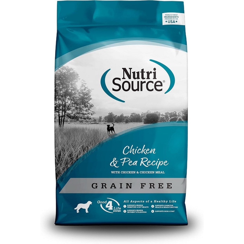 NutriSource Grain Free Chicken & Peas Dry Dog Food 4lb Bag