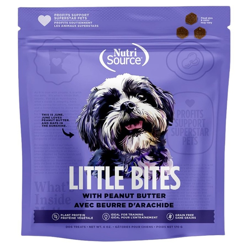 NutriSource Grain Free Peanut Butter Little Bites Dog Treats 6oz