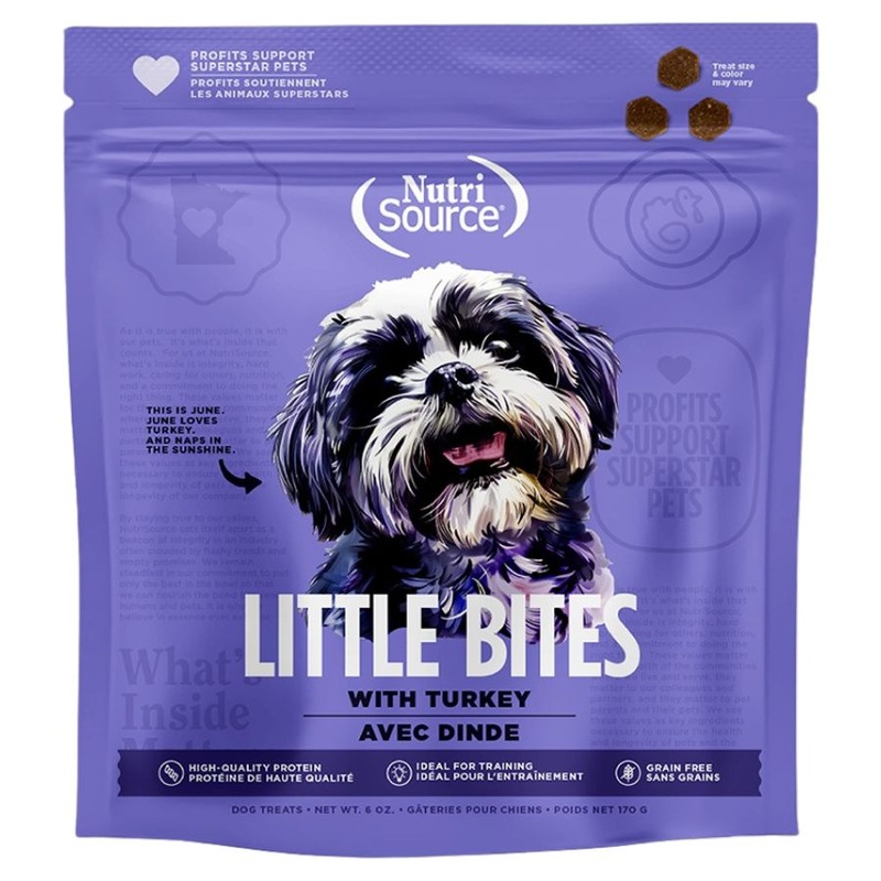 NutriSource Grain Free Turkey Little Bites Dog Treats 6oz