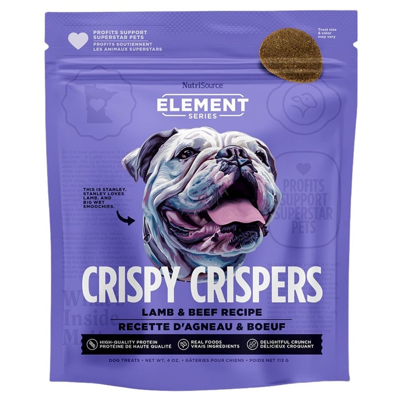 NutriSource Lamb & Beef Crispy Crispers High Protein Dog Treats 4oz