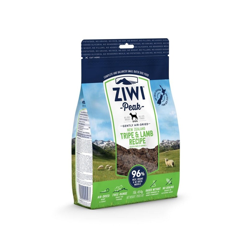 Ziwi Peak Air-Dried Dog Food - Tripe & Lamb - 1lb Bag