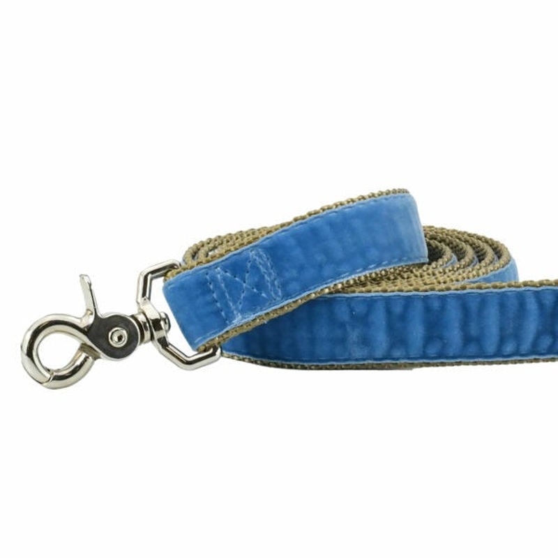 2 Hounds Design Dog Leash - 6' - Dusty Blue Swiss Velvet