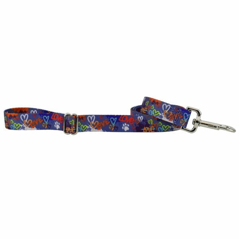 2 Hounds Design Dog Leash - 6' - Graffiti Blue