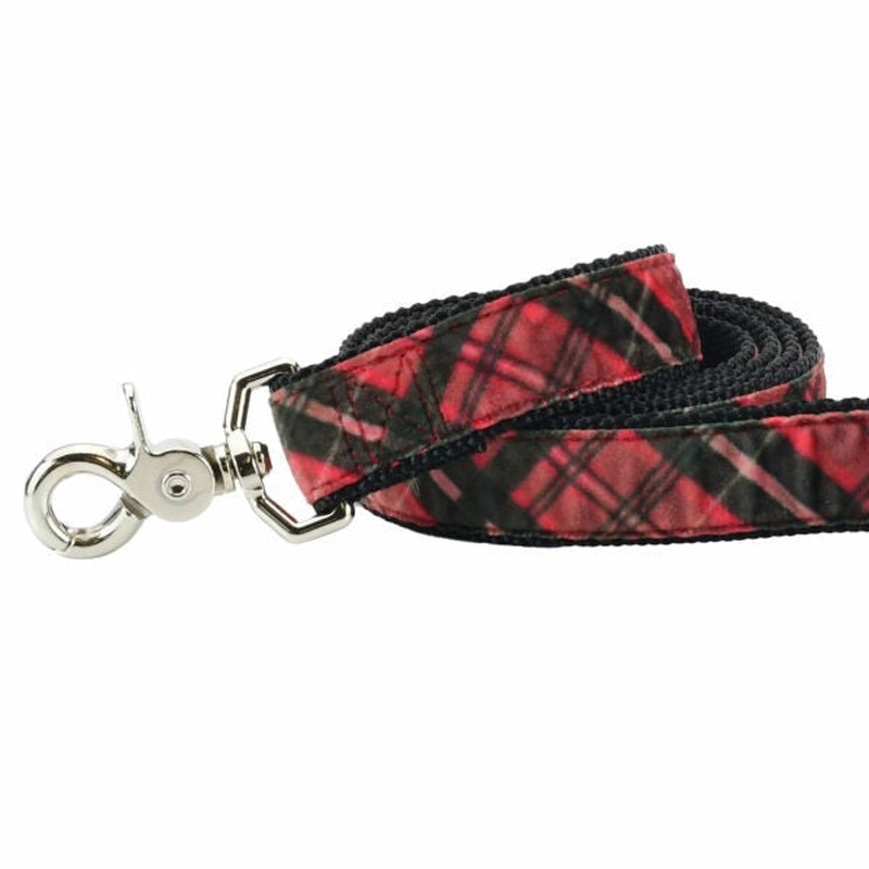 2 Hounds Design Dog Leash - 6' - Winter Plaid Velvet