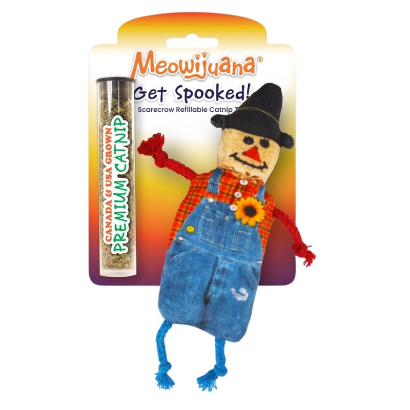 MeowIjuana Get Spooked Scarecrow Refillable Cat Toy