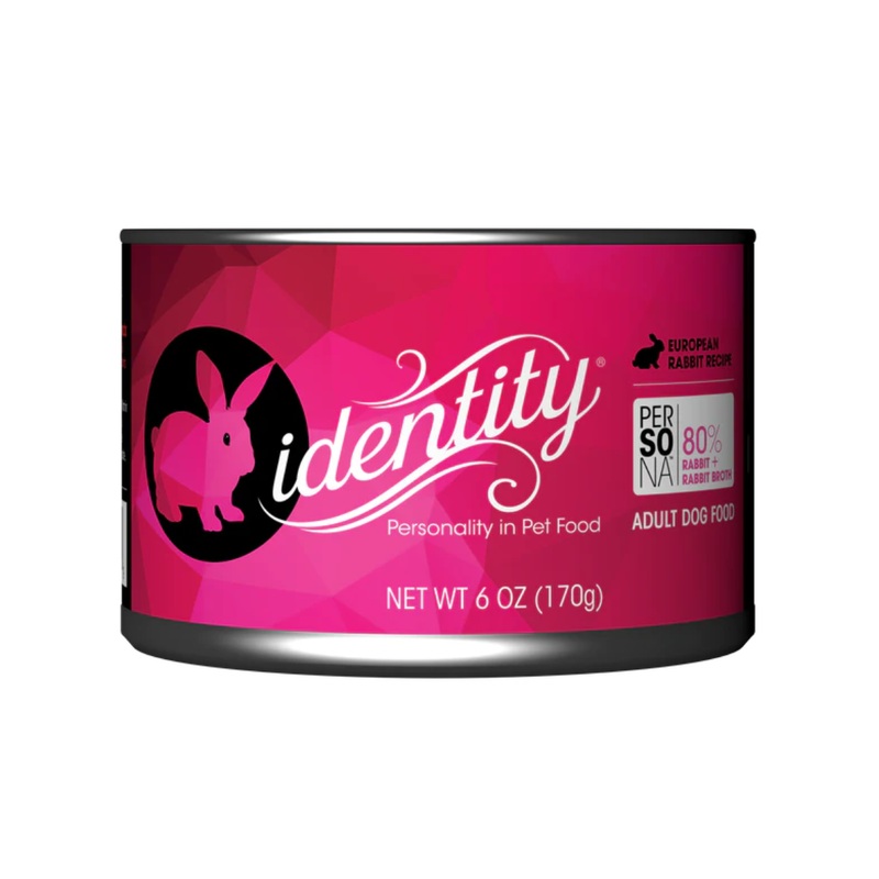Identity Persona 80% European Rabbit & Rabbit Broth Pate Wet Dog Food 6oz