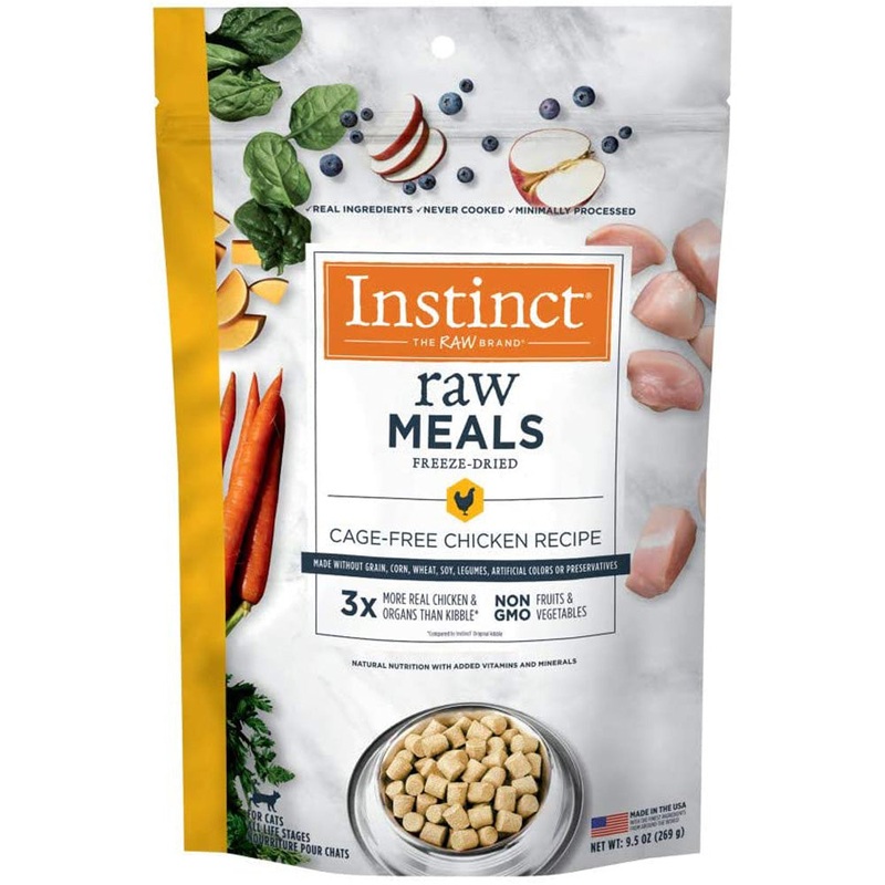 Instinct Raw Freeze-Dried Meals Grain Free Cage-Free Chicken Cat Food 9.5oz