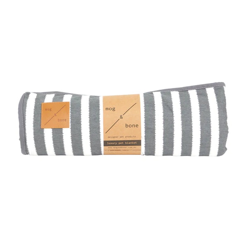 Mog & Bone Dog Blanket Charcoal Hamptons