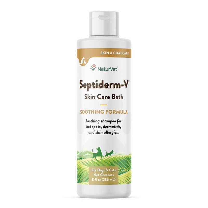 NaturVet Septiderm-V Skin Care Bath Shampoo 8oz