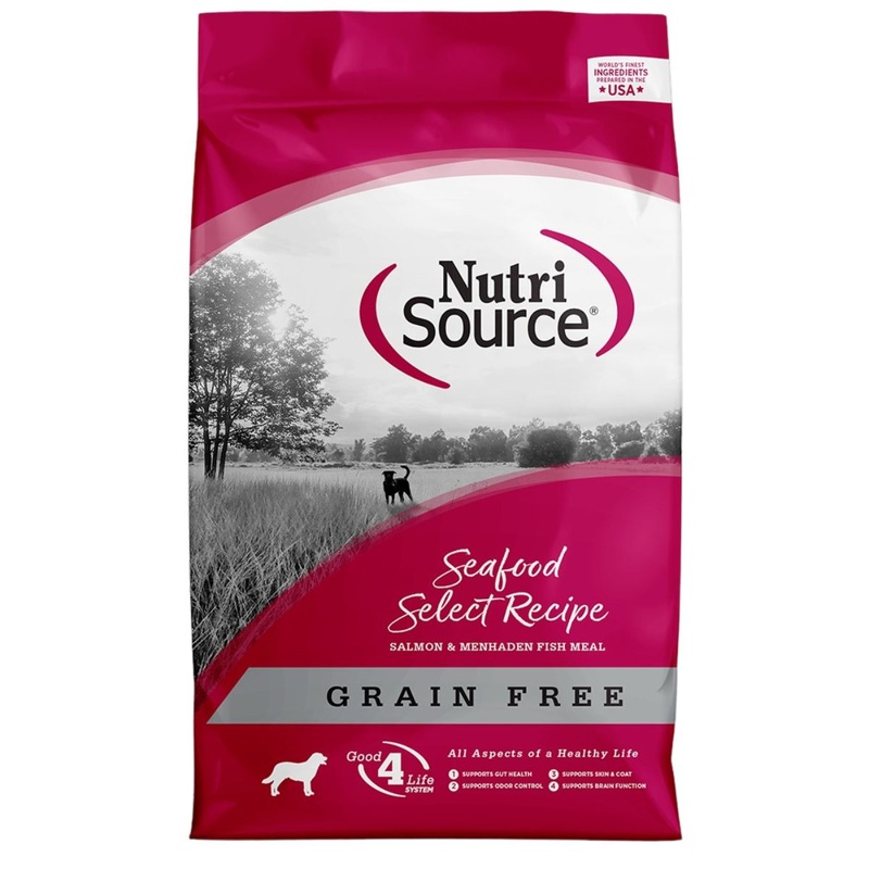 NutriSource Grain Free Dry Dog Food - Seafood Select Salmon & Menhaden Fish -  4lb Bag