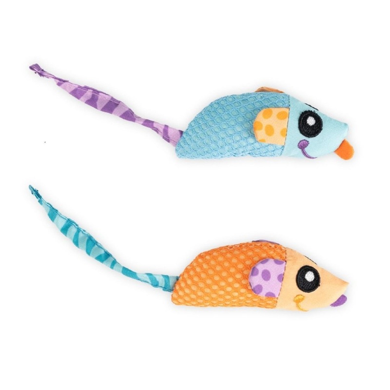 Pet Stages Chew Mice Dental Health Cat Toys 2 Piece