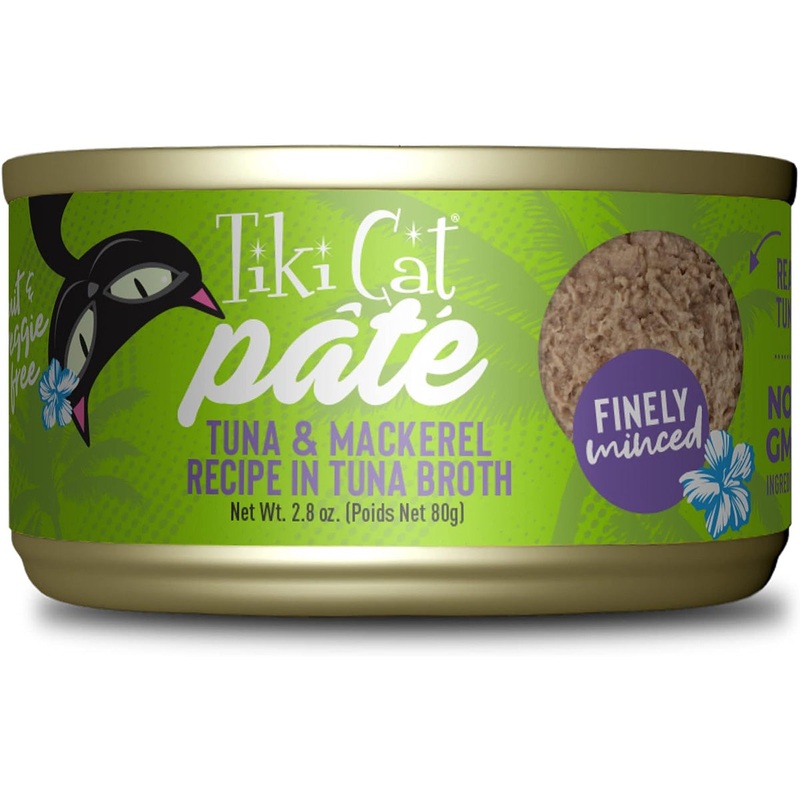 Tiki Cat Luau Pate Ahi Tuna Mackerel Recipe Cat Food 2.8oz