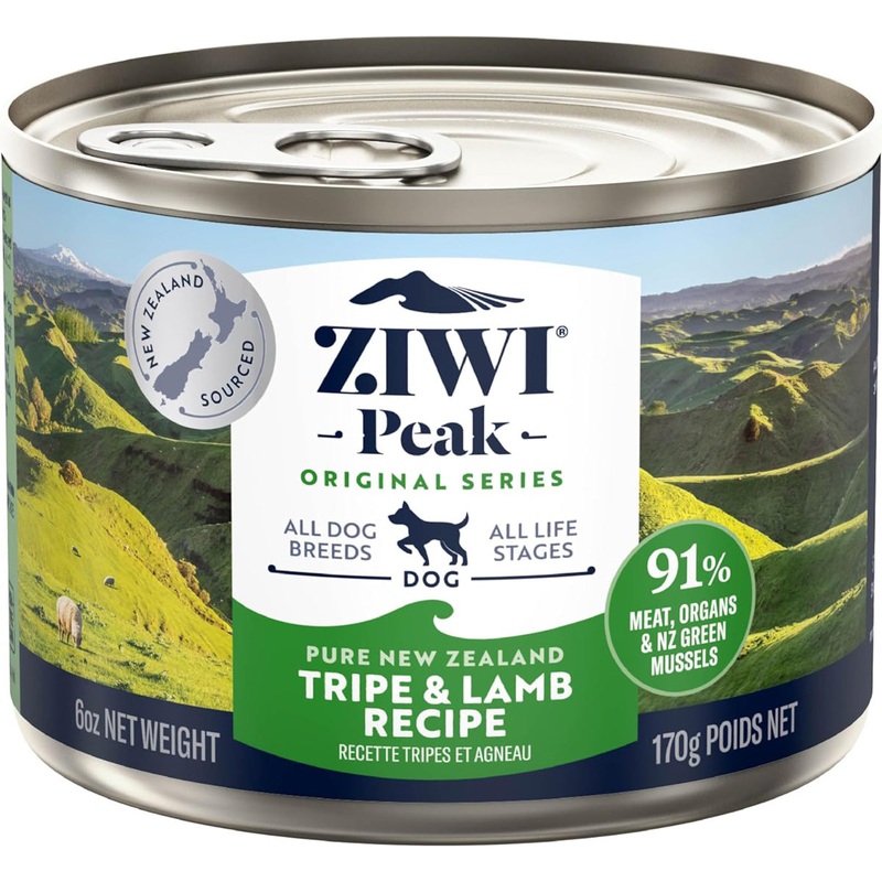 Ziwi Peak Grain-Free Wet Dog Food - Tripe & Lamb - 6oz Can