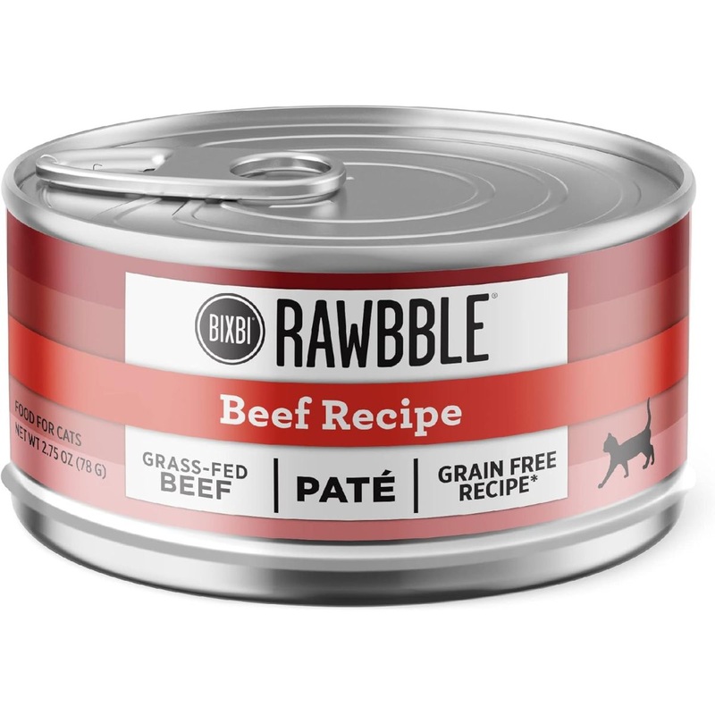 Bixbi Rawbble Grain Free Wet Cat Food - Beef Pate - 2.75oz Can
