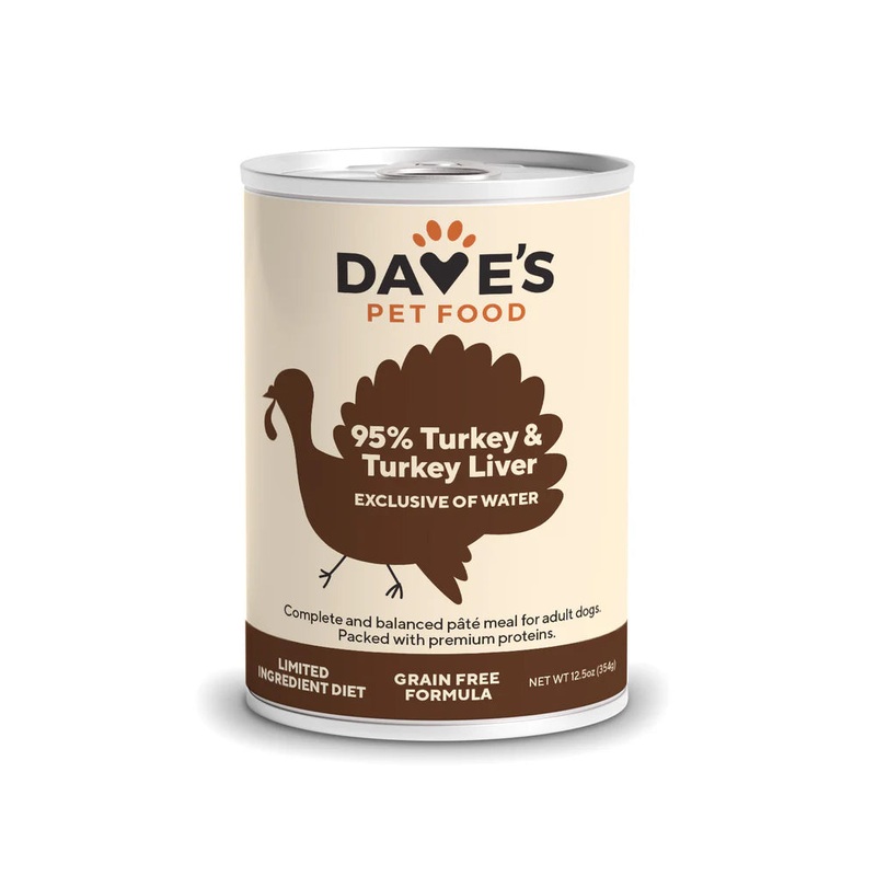 Dave's Pet Food 95% Premium Wet Dog Food - Turkey - 13oz Can