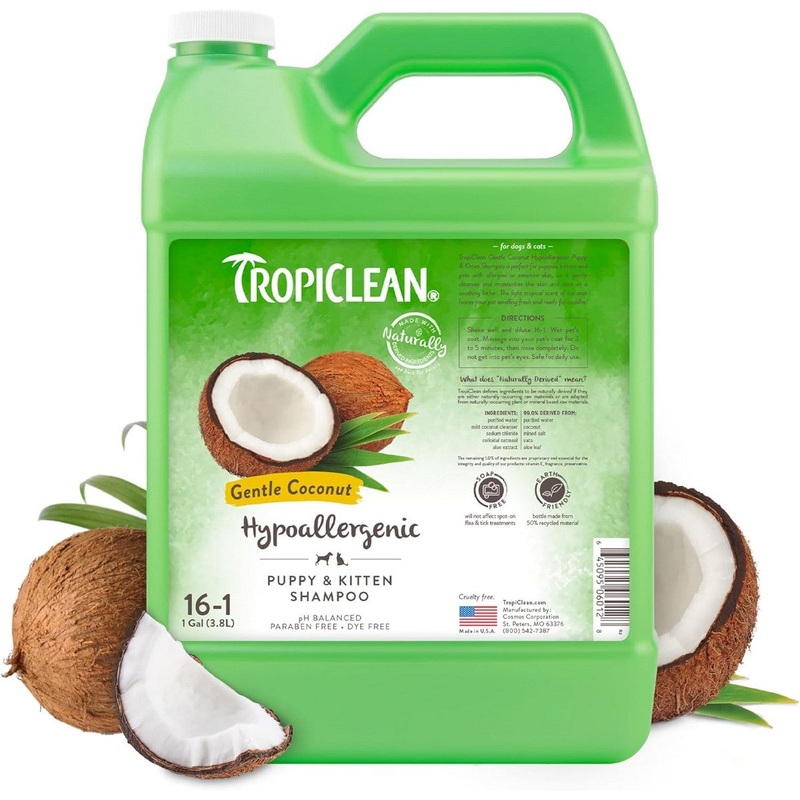 TropiClean Hypoallergenic Puppy & Kitten Shampoo 1 Gallon