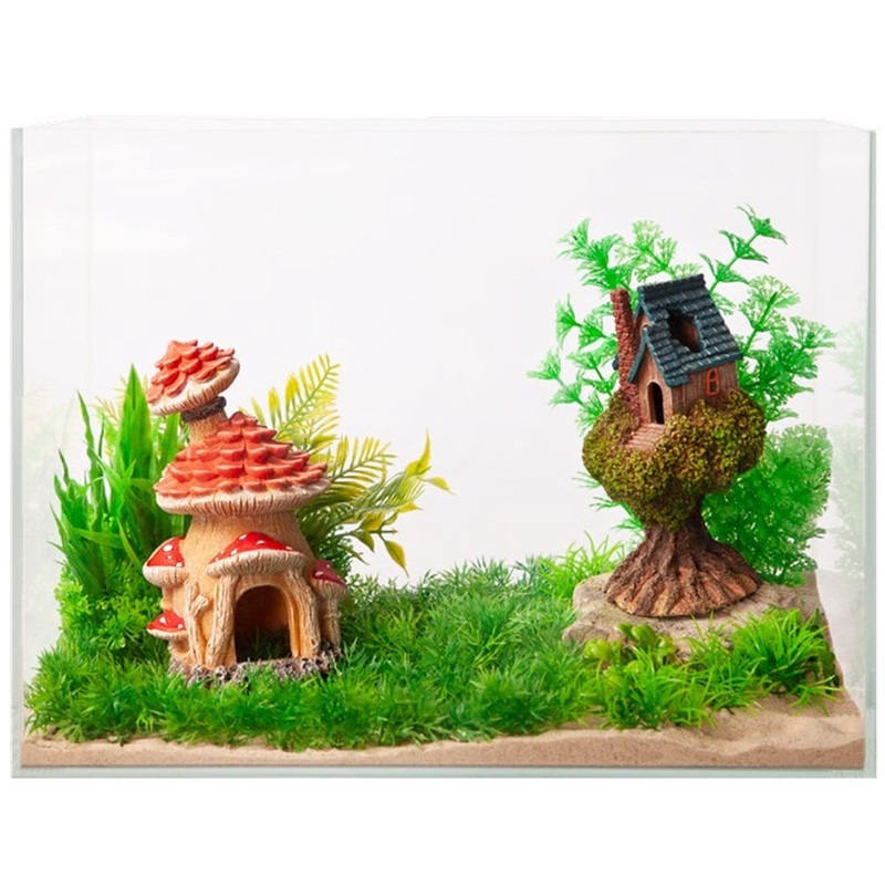 Fairy Mushroom House 9x10.5x18cmh