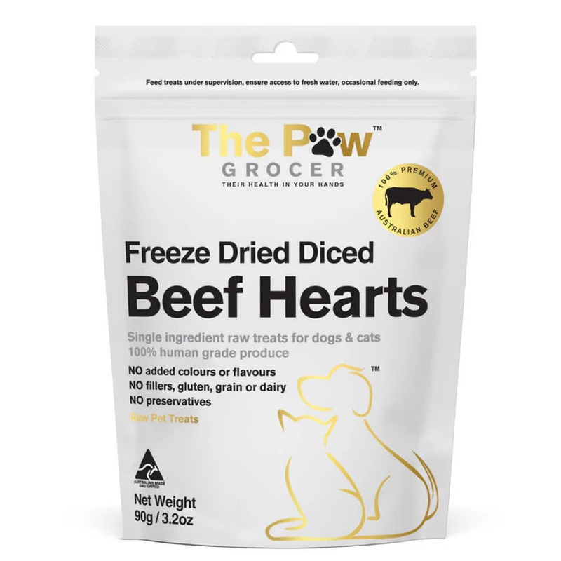 The Paw Grocer - Freeze Dried Diced Beef Hearts