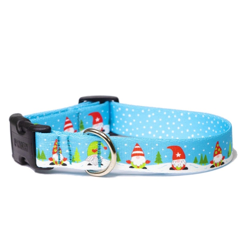 Up Country Gnomes Printed Dog Collar Large