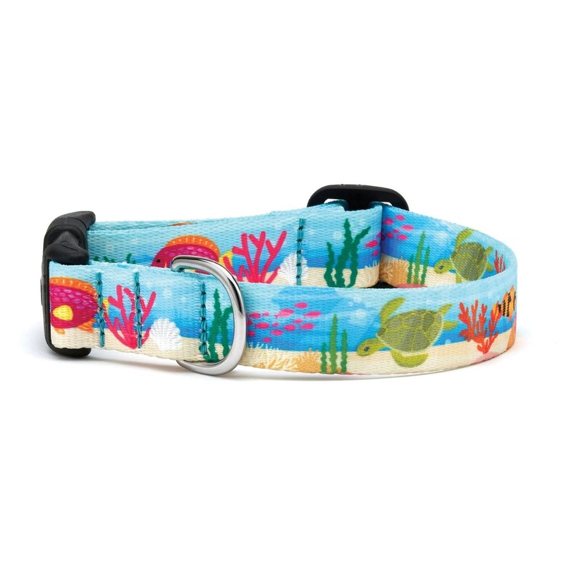 Up Country Oceanic Printed Dog Collar Small