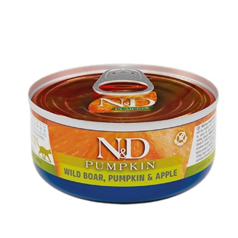 Farmina N&D Pumpkin Grain Free Wet Cat Food - Boar & Apple - 2.8oz Can