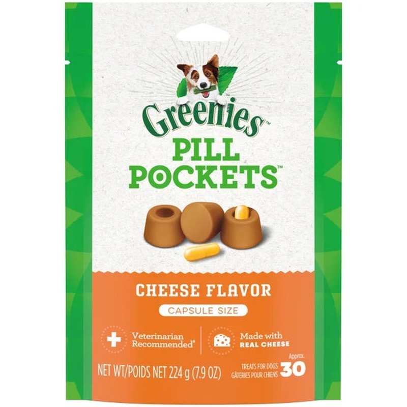 Greenies Cheese Flavored Capsule Pill Pockets 30 Count
