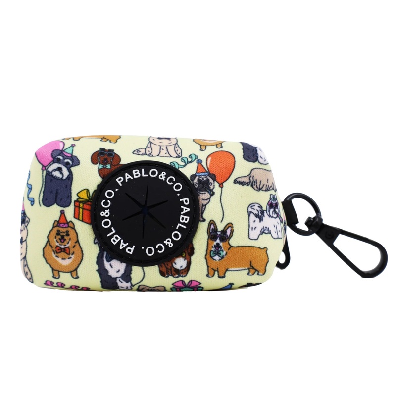 Pablo & Co Poop Bag Holder Party Dawgs
