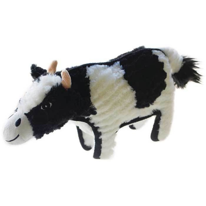 Ruff Play Dog Toy Plush Tuff Cow