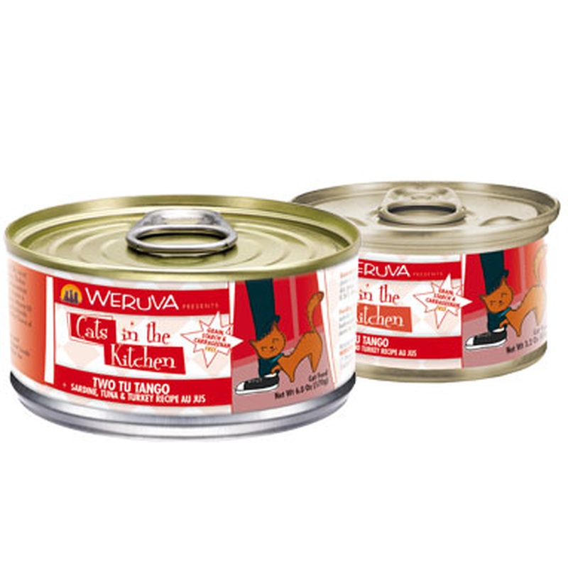 Weruva Two Tu Tango Sardine, Tuna and Turkey Recipe Au Jus 3.2oz